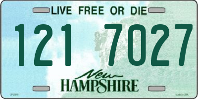 NH license plate 1217027