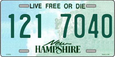 NH license plate 1217040