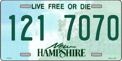 NH license plate 1217070