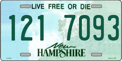 NH license plate 1217093