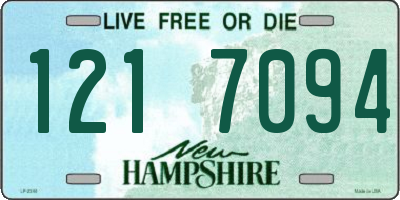 NH license plate 1217094