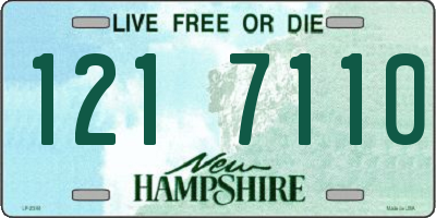 NH license plate 1217110