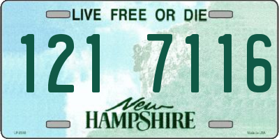 NH license plate 1217116