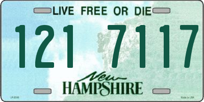 NH license plate 1217117