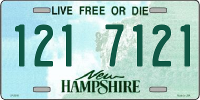 NH license plate 1217121