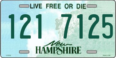 NH license plate 1217125