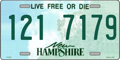 NH license plate 1217179