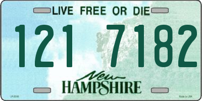 NH license plate 1217182