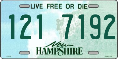 NH license plate 1217192