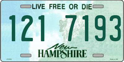 NH license plate 1217193