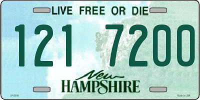 NH license plate 1217200