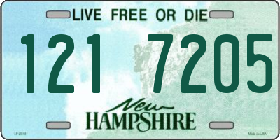 NH license plate 1217205