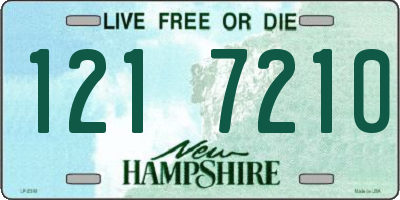 NH license plate 1217210