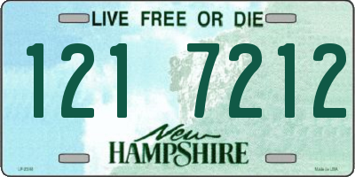 NH license plate 1217212