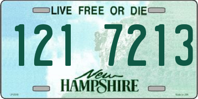 NH license plate 1217213