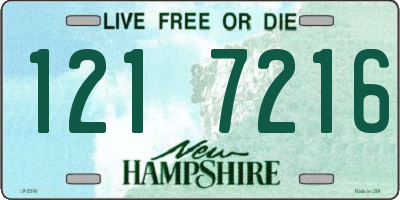 NH license plate 1217216