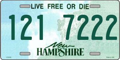 NH license plate 1217222