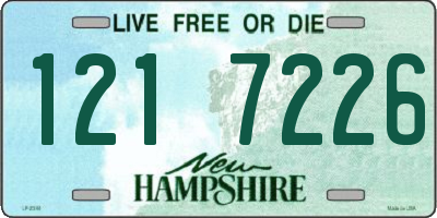 NH license plate 1217226