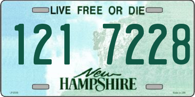 NH license plate 1217228