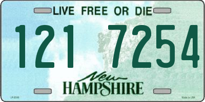 NH license plate 1217254