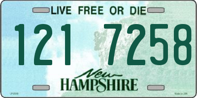 NH license plate 1217258