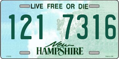 NH license plate 1217316
