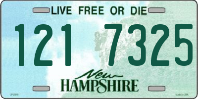 NH license plate 1217325