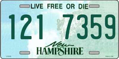 NH license plate 1217359