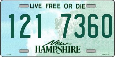 NH license plate 1217360