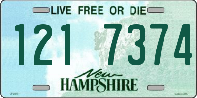 NH license plate 1217374