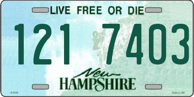 NH license plate 1217403