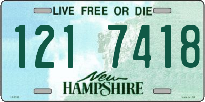 NH license plate 1217418