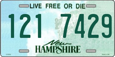 NH license plate 1217429