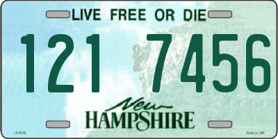 NH license plate 1217456