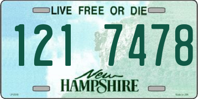 NH license plate 1217478