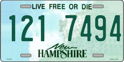 NH license plate 1217494