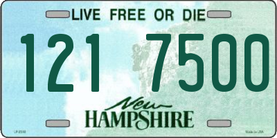 NH license plate 1217500