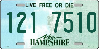 NH license plate 1217510