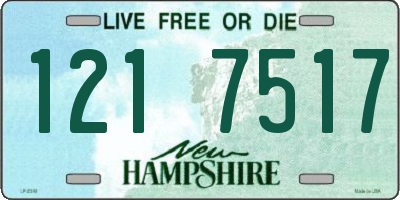 NH license plate 1217517