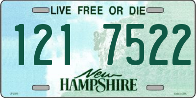 NH license plate 1217522