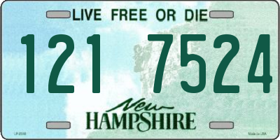 NH license plate 1217524