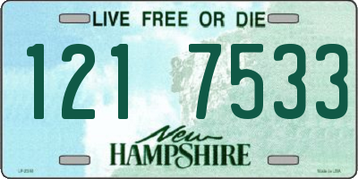 NH license plate 1217533