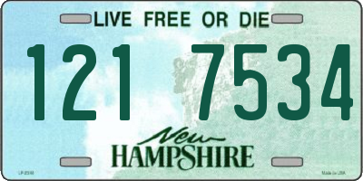 NH license plate 1217534