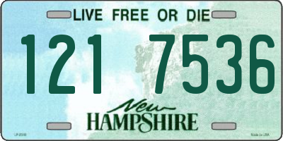 NH license plate 1217536