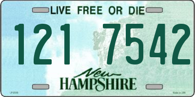 NH license plate 1217542