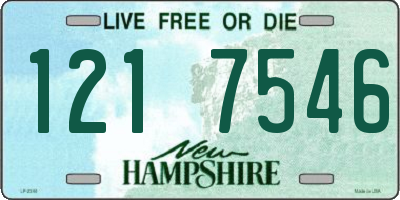 NH license plate 1217546