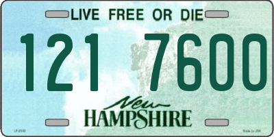 NH license plate 1217600