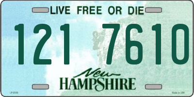 NH license plate 1217610