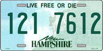 NH license plate 1217612
