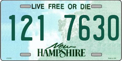 NH license plate 1217630